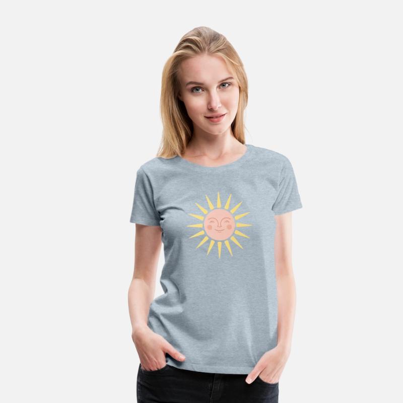 Happy Retro Sun Face Sunshine