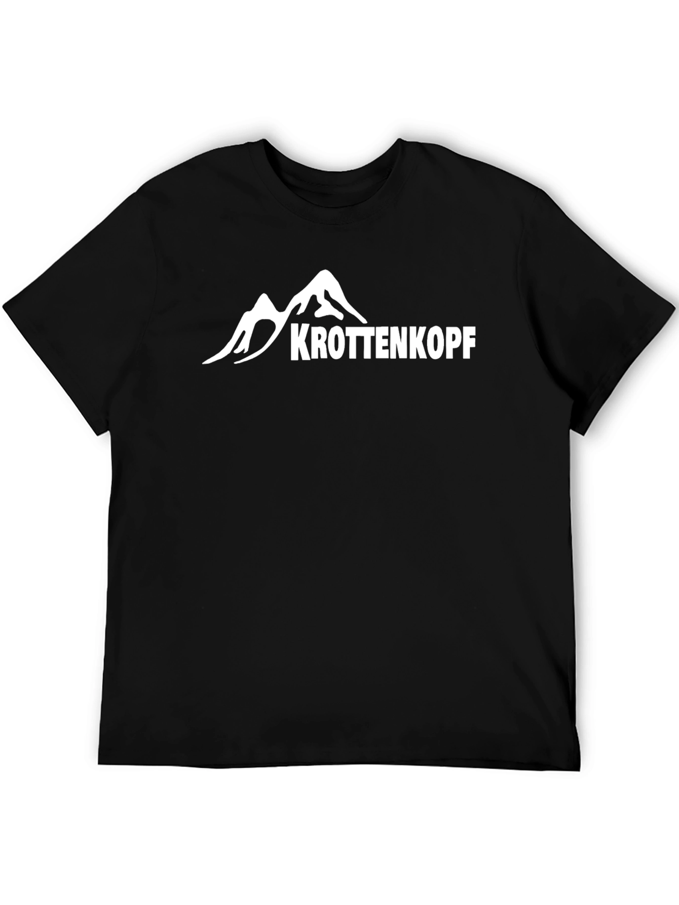 Krottenkopf Mountain Graphic Tee - Black Cotton T-Shirt