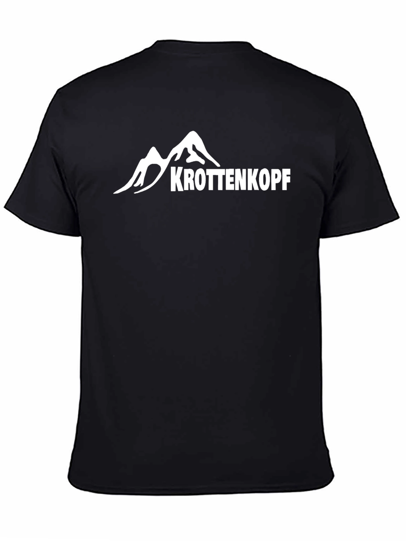 Krottenkopf Mountain Graphic Tee - Black Cotton T-Shirt