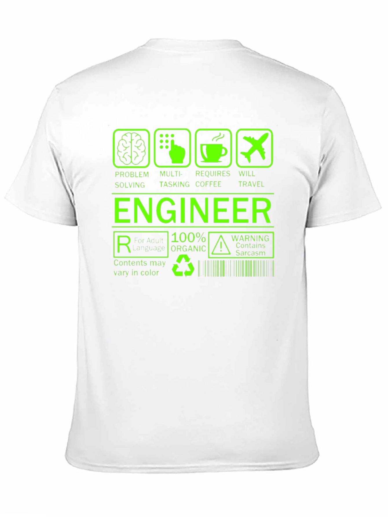 Engineer Problem Solving Mens Black T-Shirt