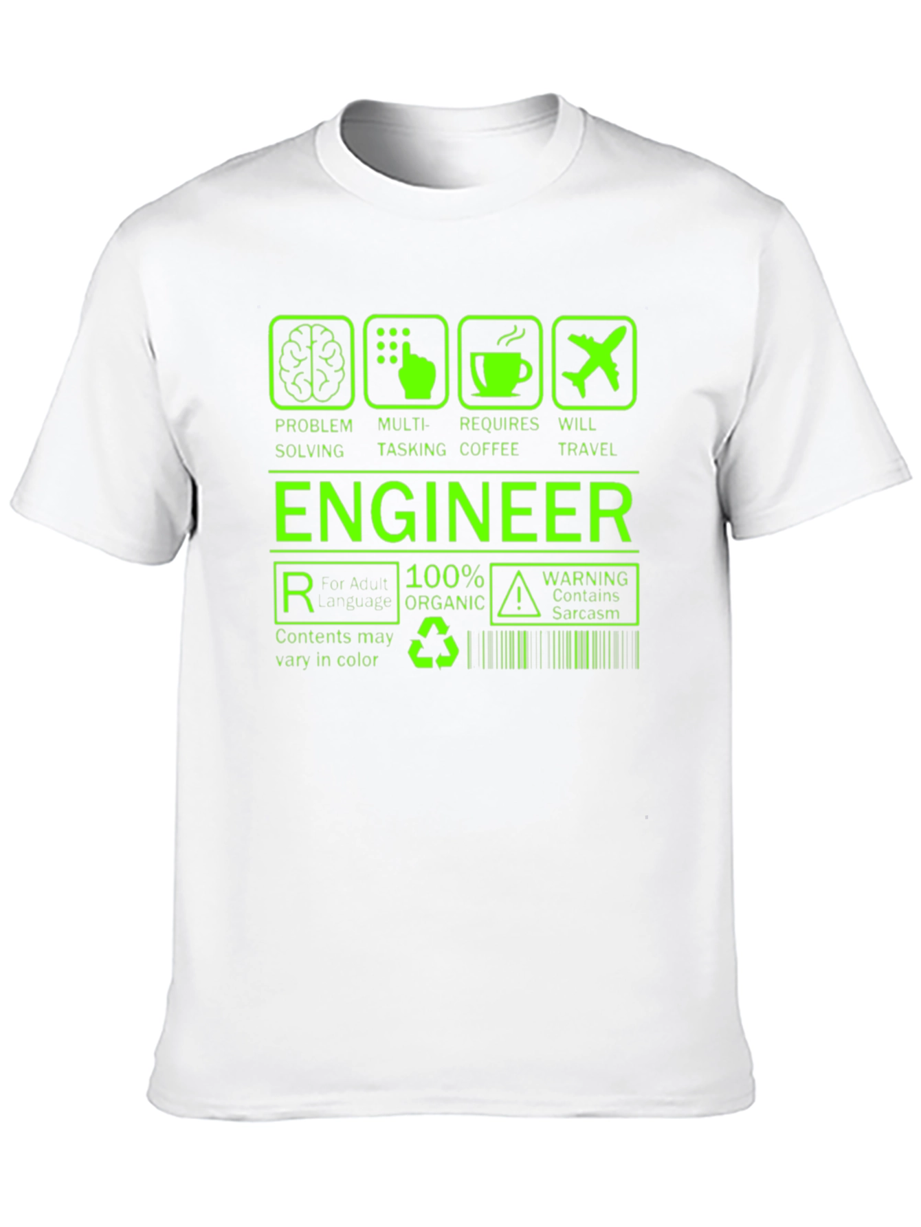 Engineer Problem Solving Mens Black T-Shirt