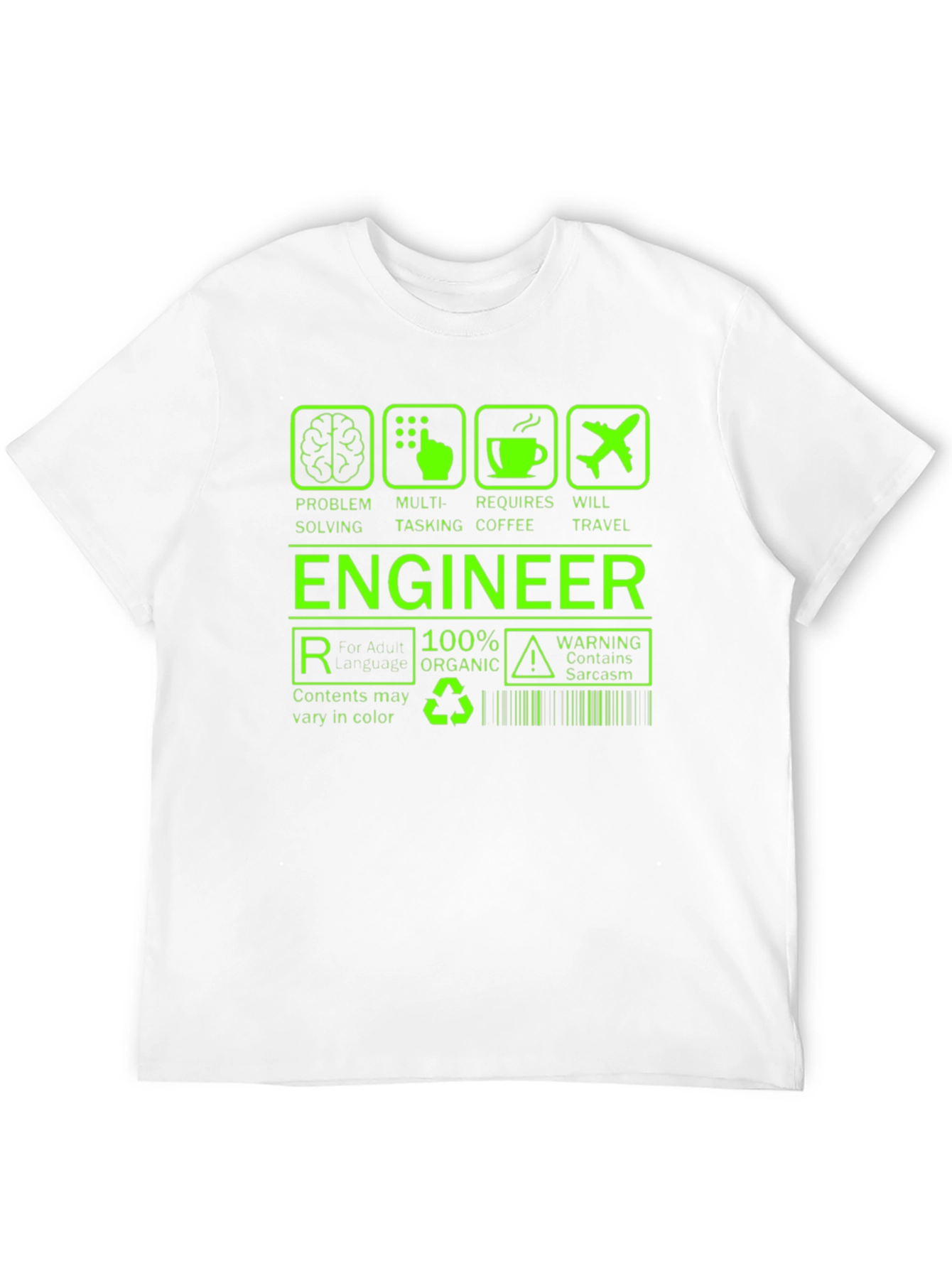Engineer Problem Solving Mens Black T-Shirt