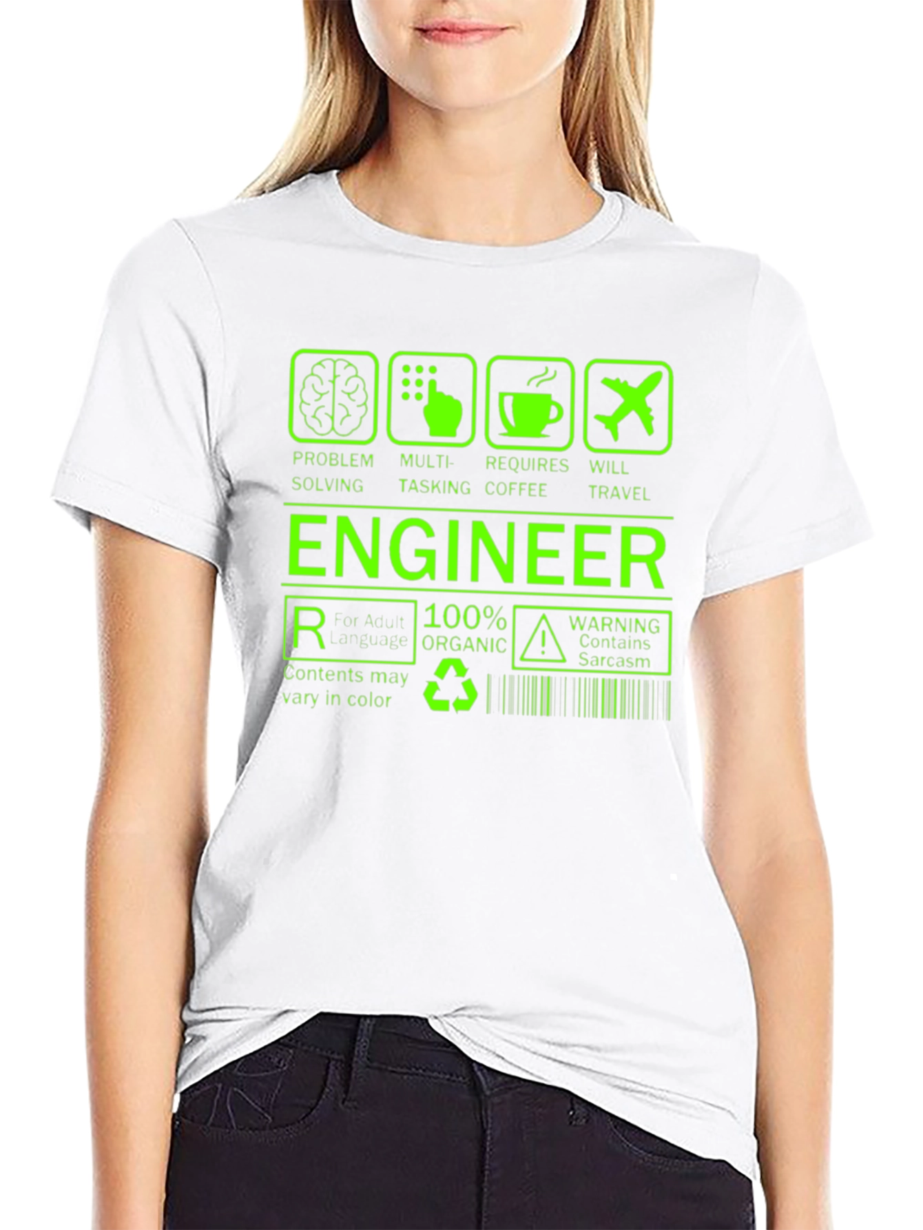 Engineer Problem Solving Mens Black T-Shirt