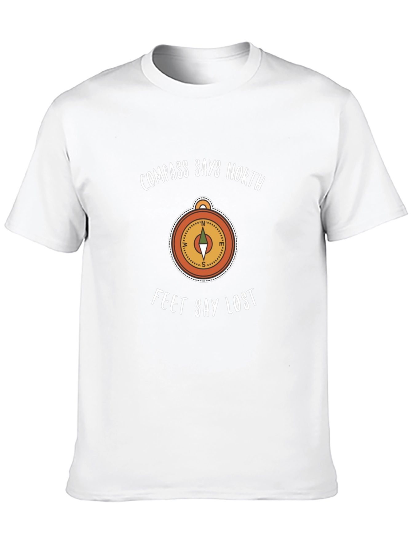 Compass Says North T-Shirt - Lost Feet Design