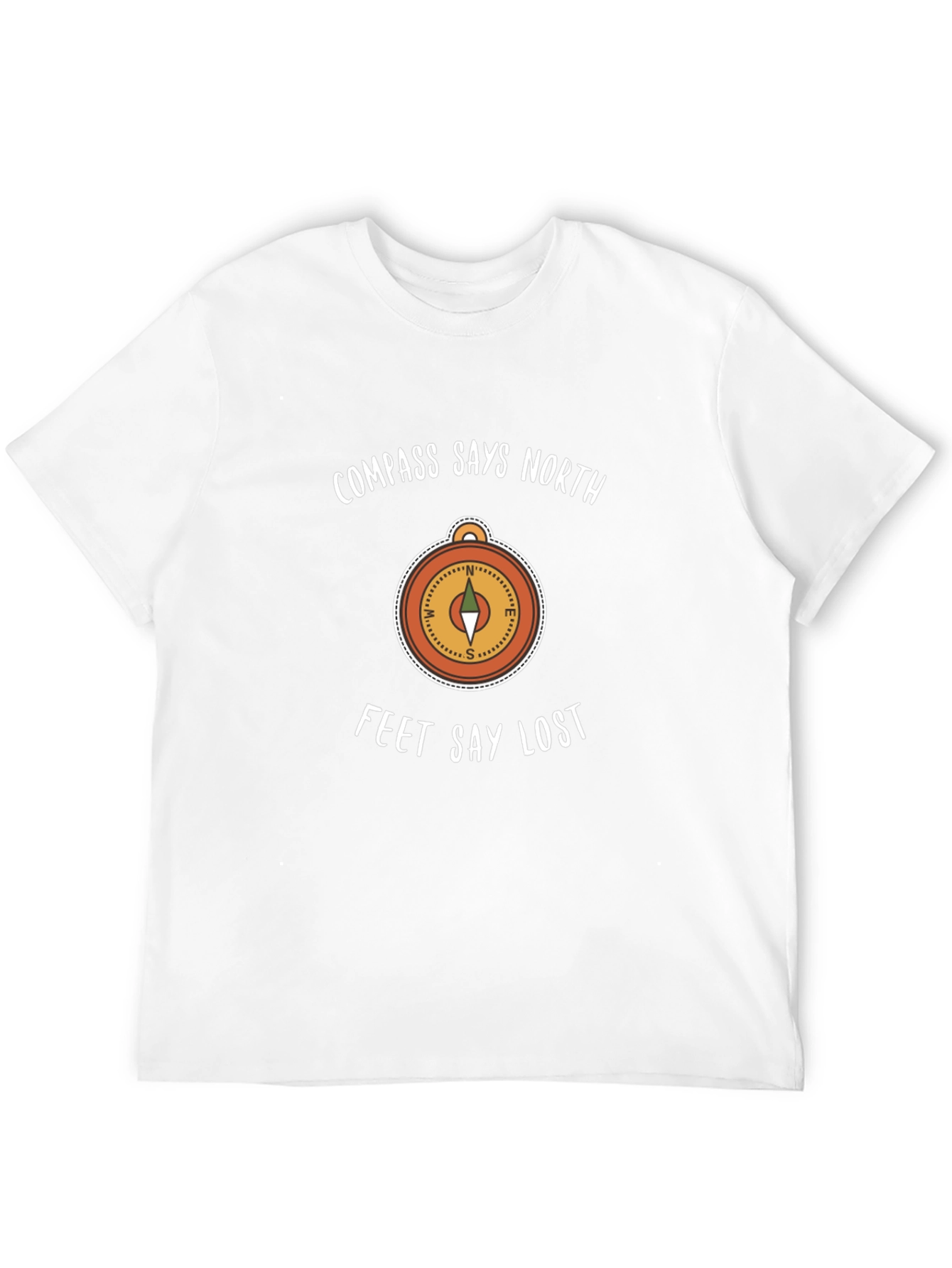 Compass Says North T-Shirt - Lost Feet Design