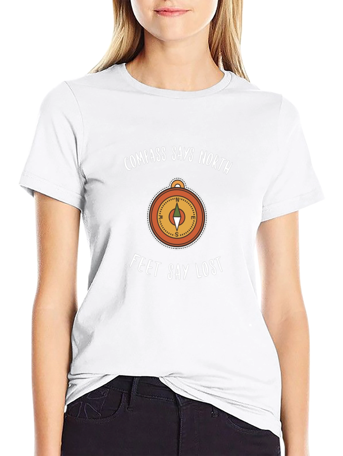 Compass Says North T-Shirt - Lost Feet Design