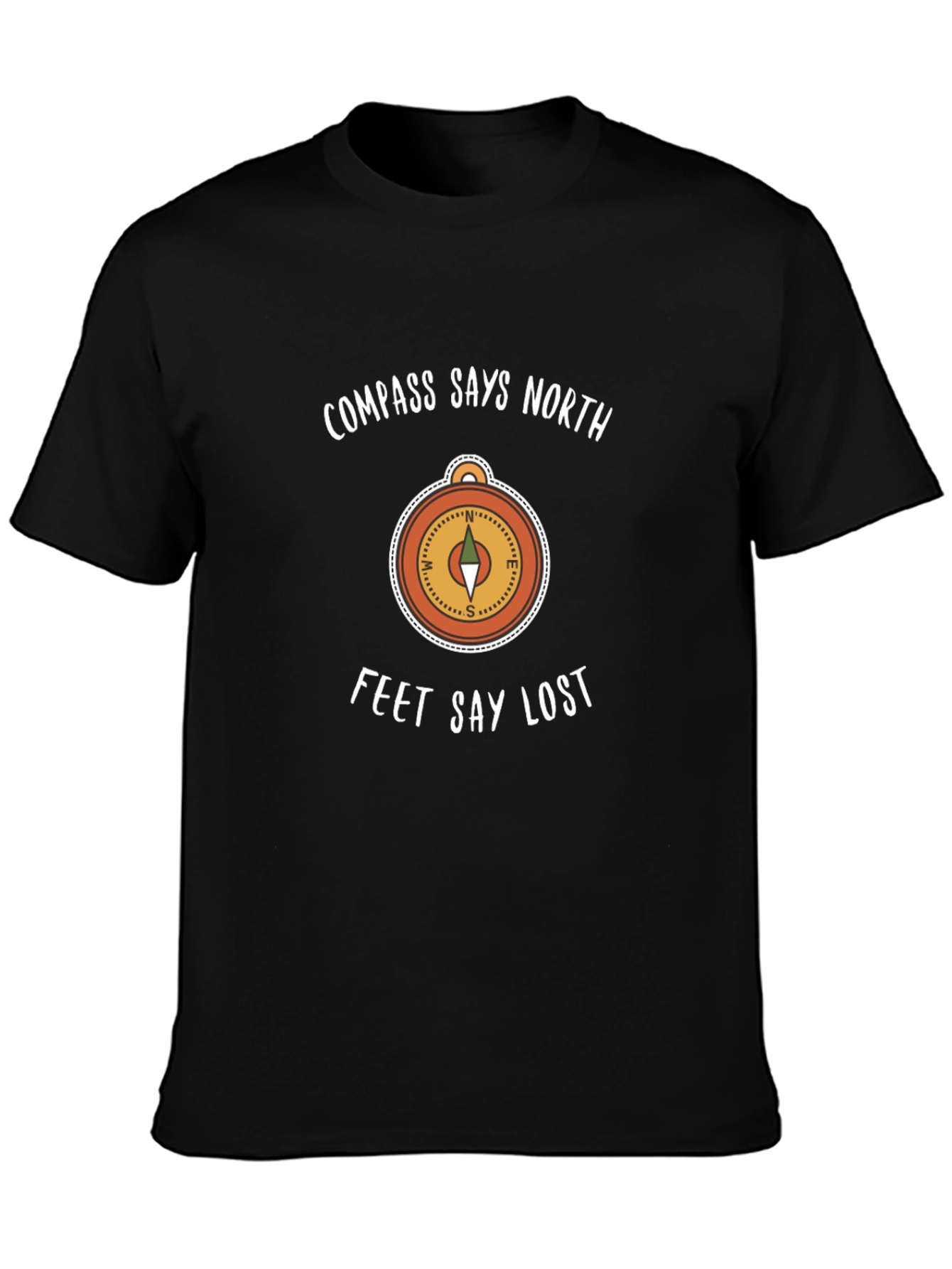 Compass Says North T-Shirt - Lost Feet Design