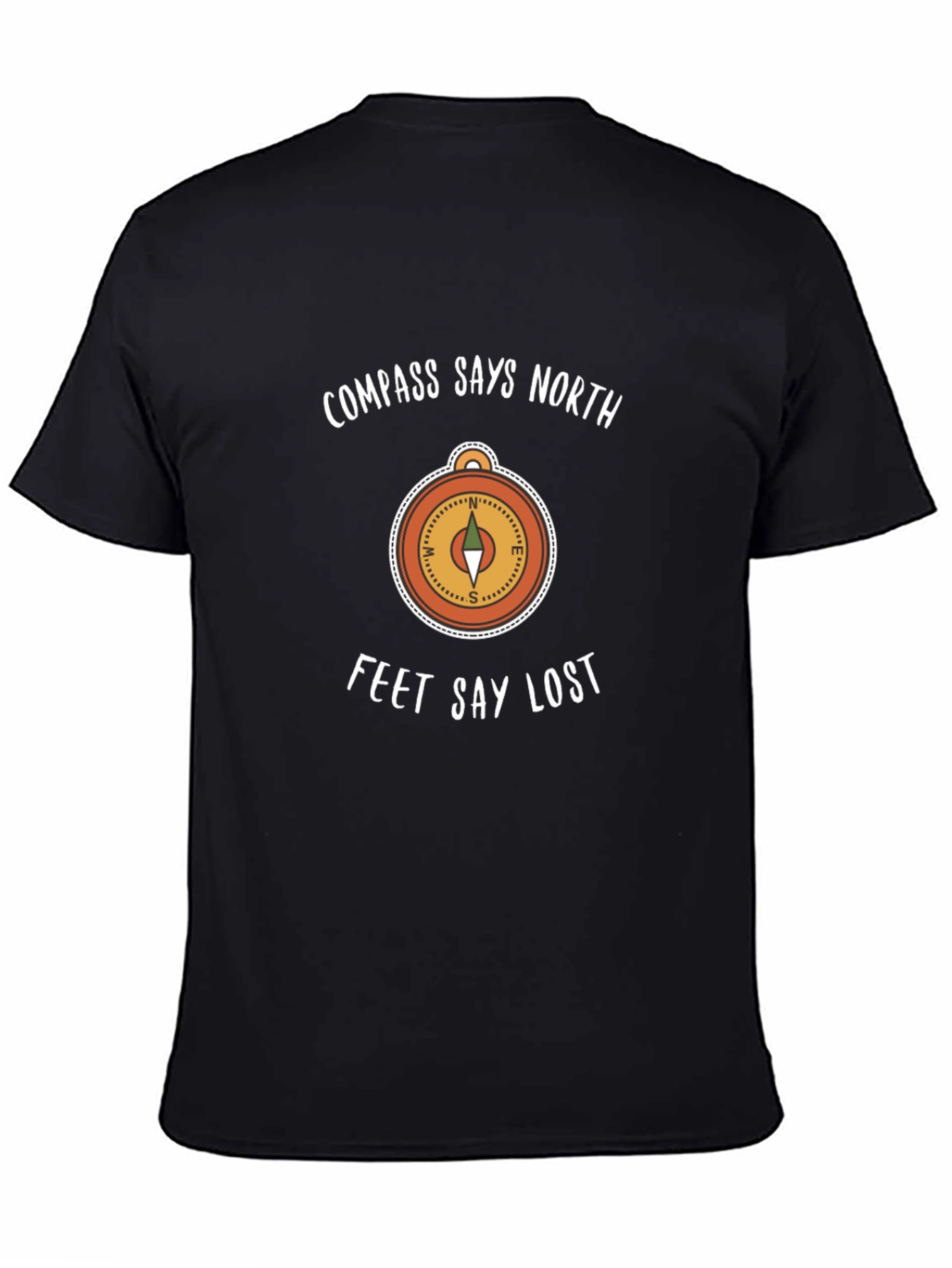 Compass Says North T-Shirt - Lost Feet Design