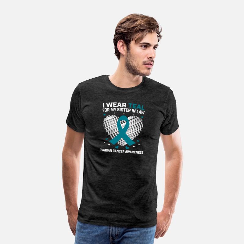 Heart I Wear Teal For Sister In Law Ovarian