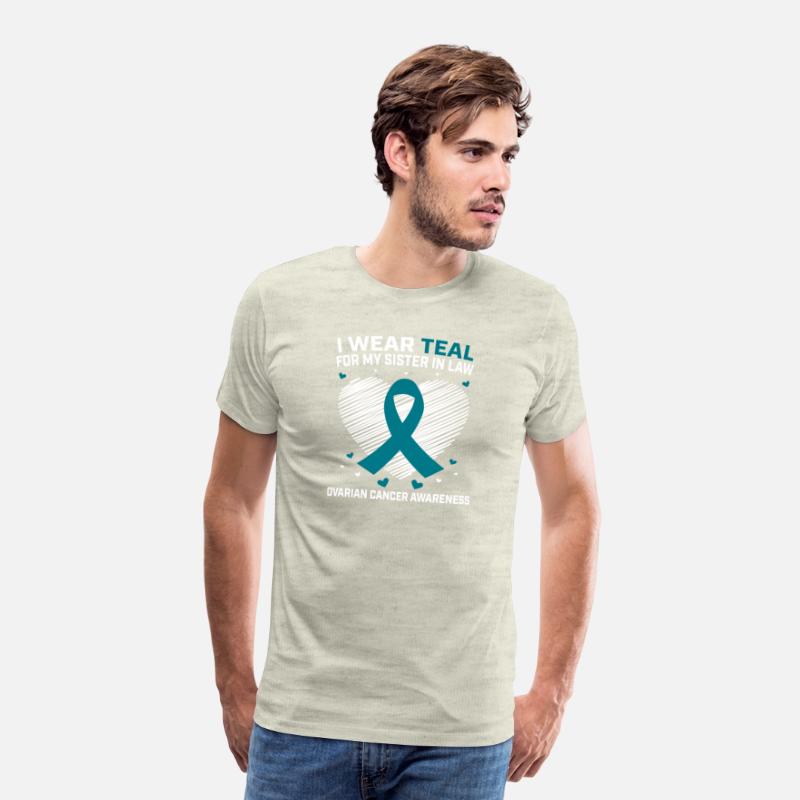 Heart I Wear Teal For Sister In Law Ovarian