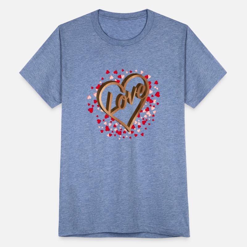 Heart with love note in wood optics for Valentine