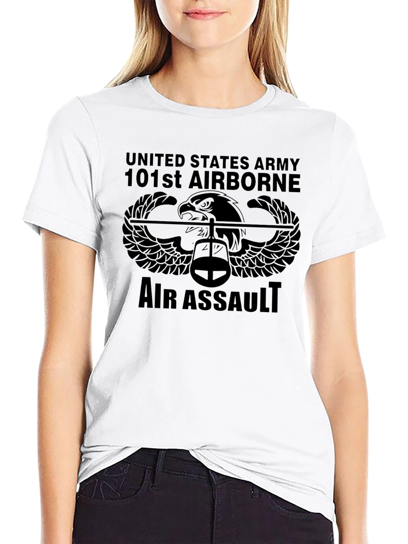 US Army 101st Airborne Air Assault Black T-Shirt