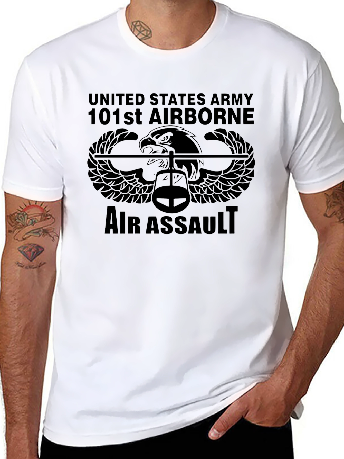 US Army 101st Airborne Air Assault Black T-Shirt