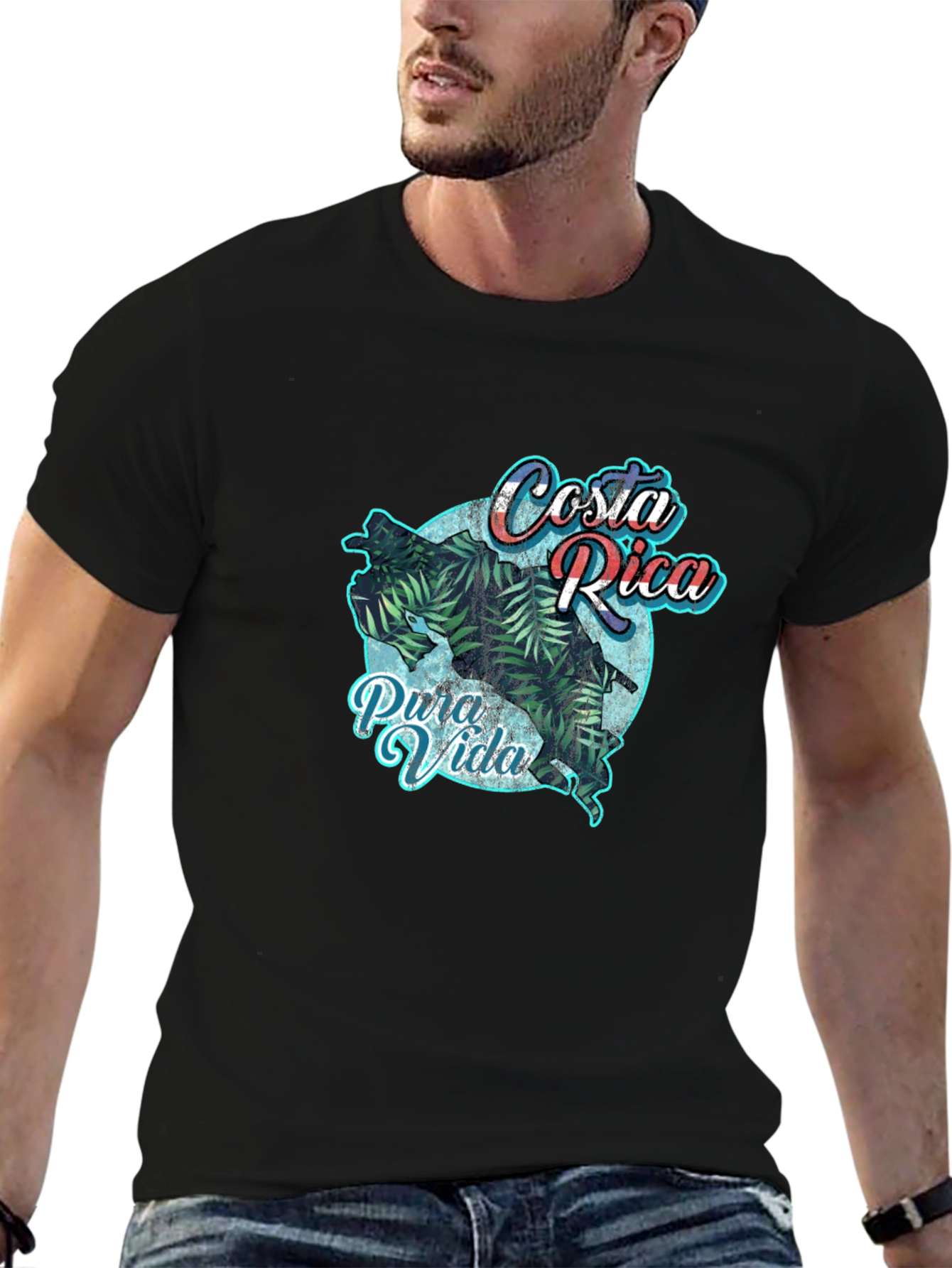 Costa Rica Pura Vida Graphic Tee - Tropical T-Shirt