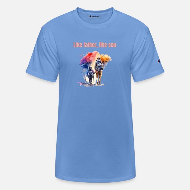 hiking illustration , Like father like son