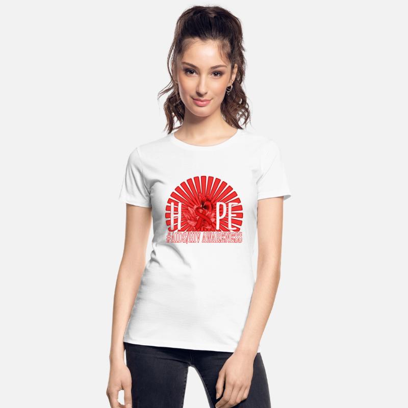 HIV AIDS Awareness Month Shirt, Hope Red Ribbon