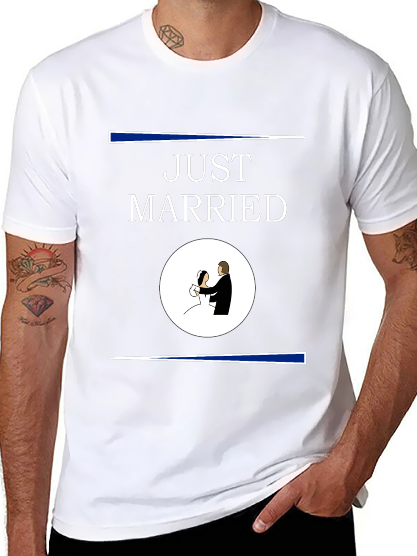 Just Married Graphic Tee - Newlywed Celebration