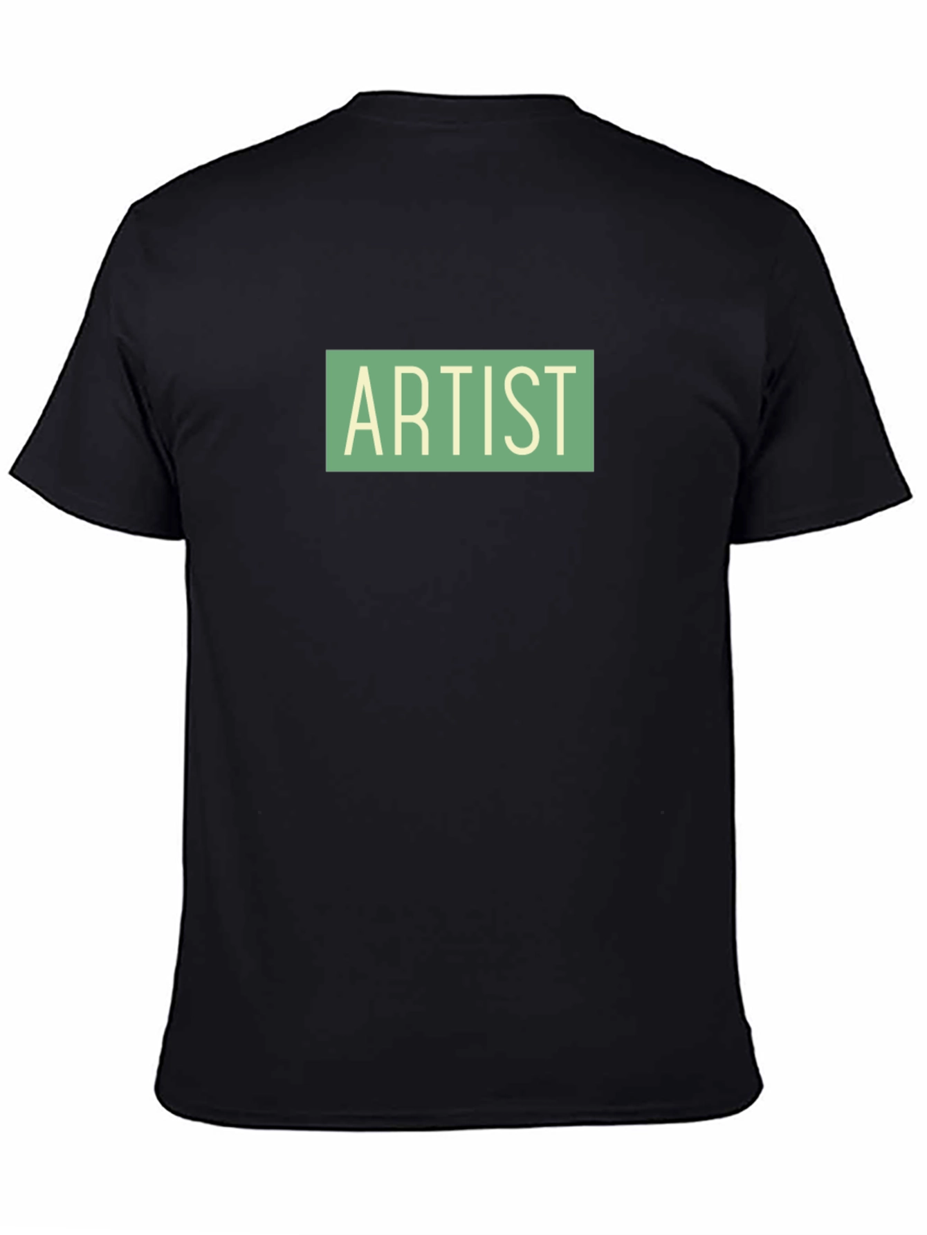 Artist Graphic Tee - Black Cotton Short Sleeve