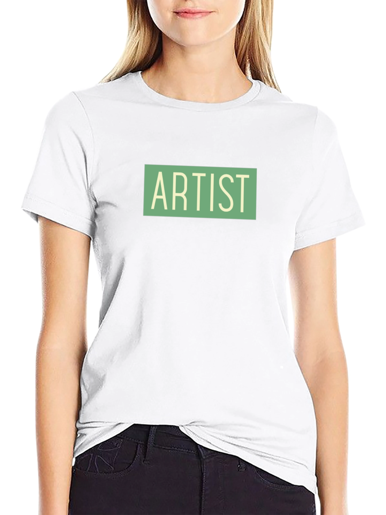 Artist Graphic Tee - Black Cotton Short Sleeve