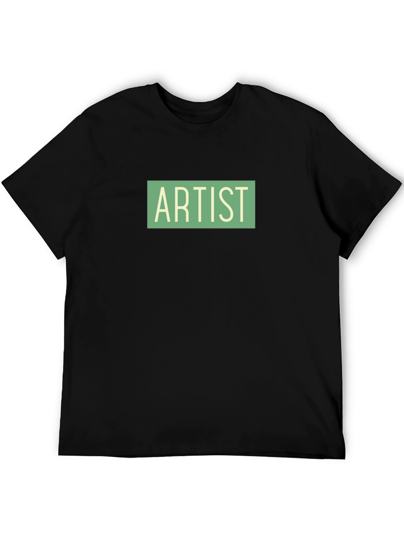 Artist Graphic Tee - Black Cotton Short Sleeve