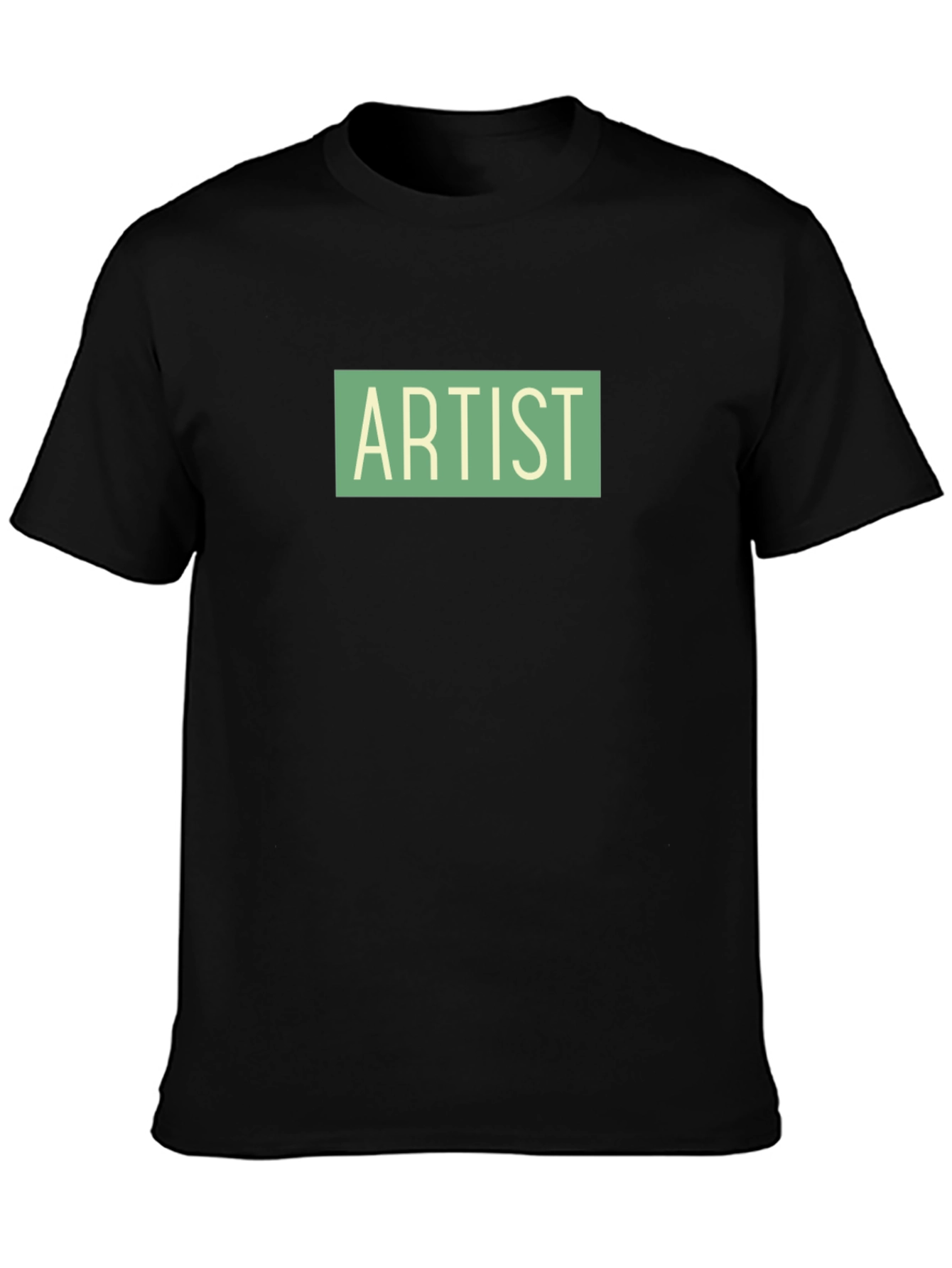 Artist Graphic Tee - Black Cotton Short Sleeve