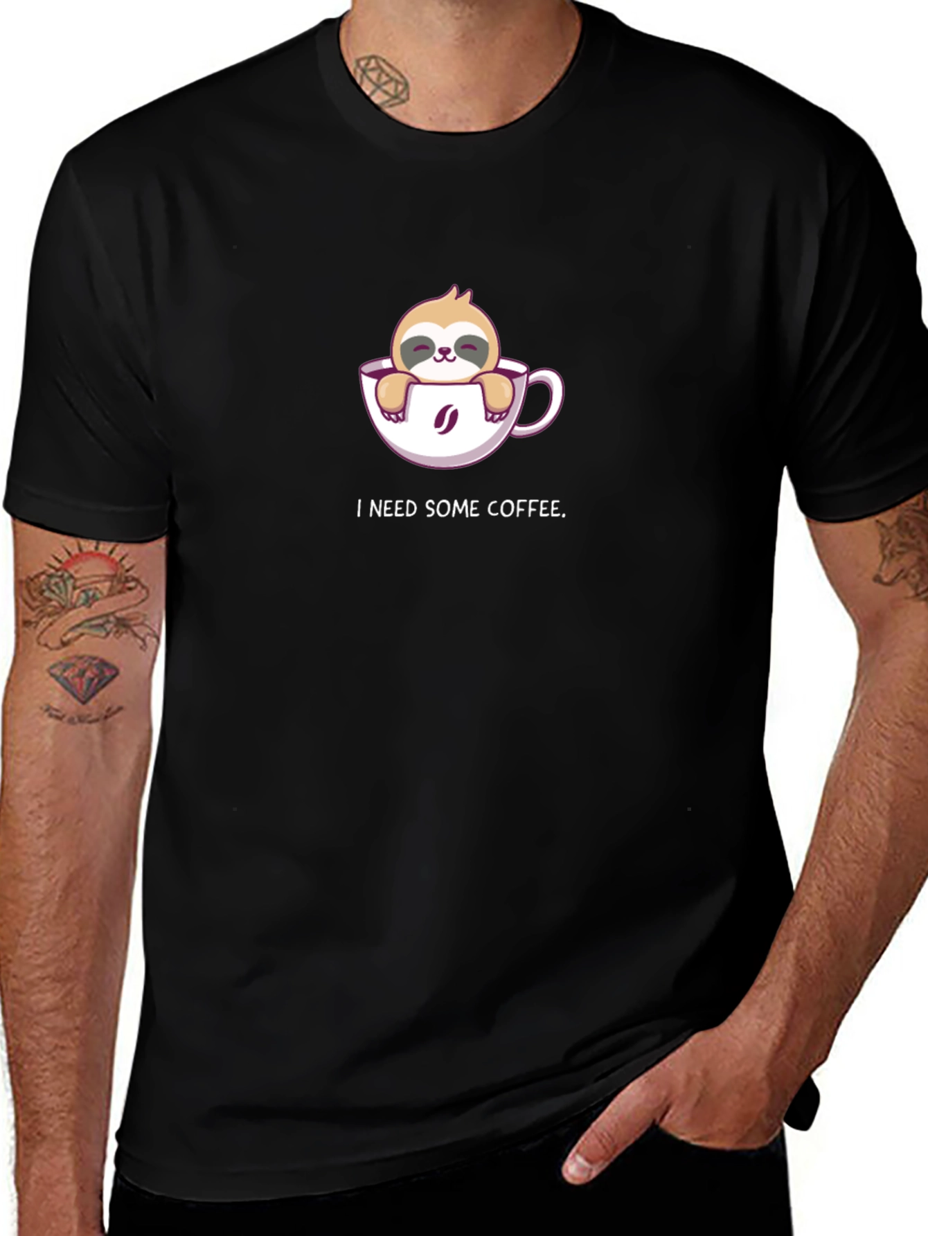 Sloth Coffee T-Shirt - I Need Some Coffee
