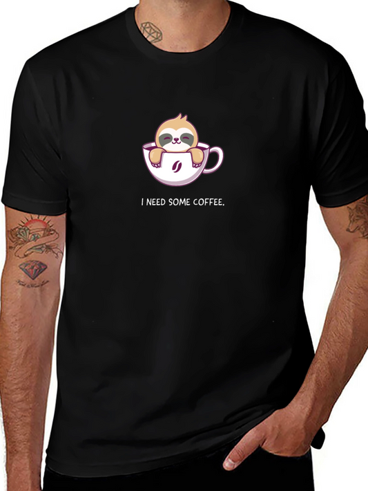 Sloth Coffee T-Shirt - I Need Some Coffee