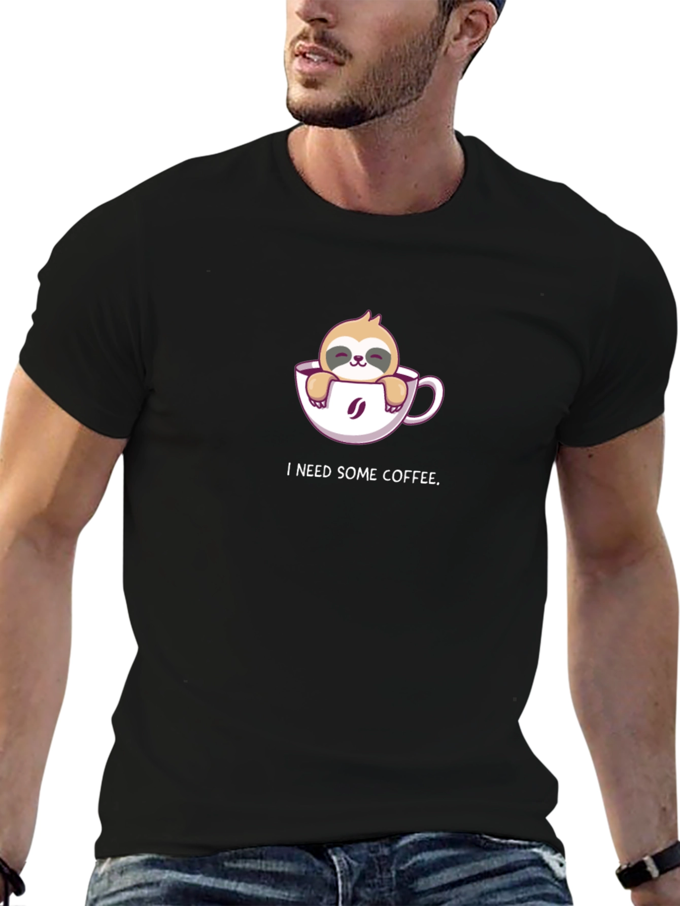 Sloth Coffee T-Shirt - I Need Some Coffee