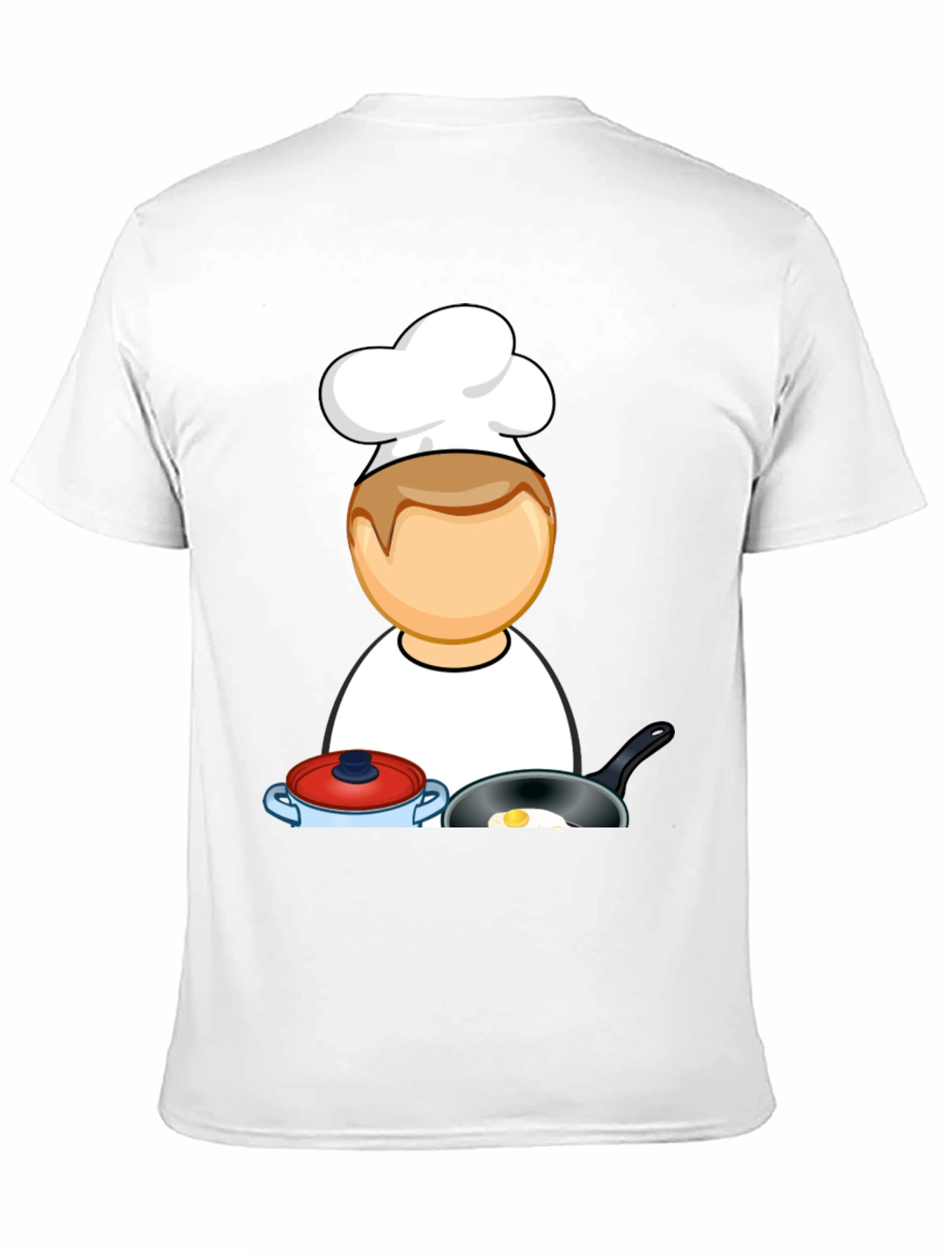 Chef Cartoon Black T-Shirt - Cooking Fun!