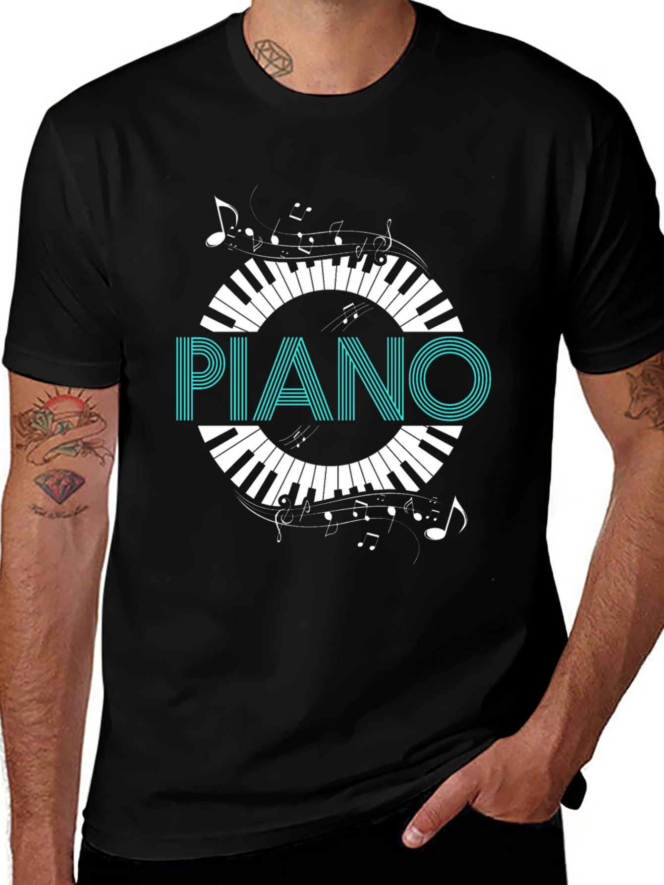 Piano Keys Graphic Tee