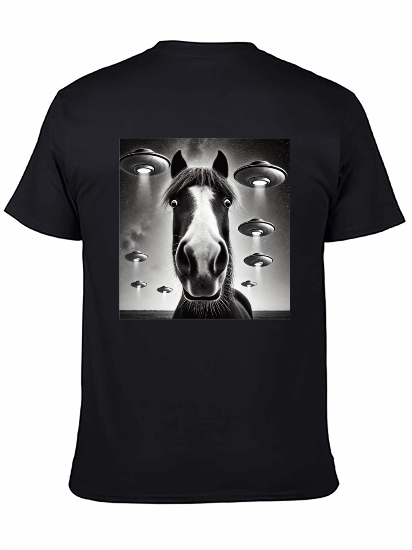 Horse UFO T-Shirt - Funny Graphic Tee