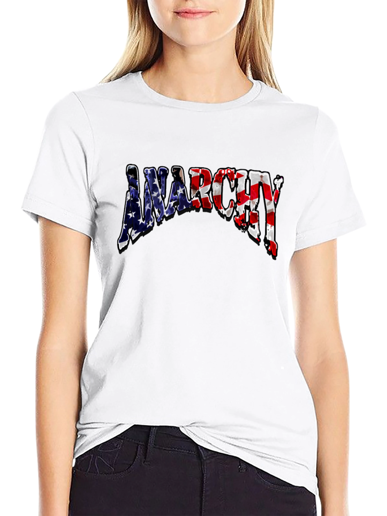 Anarchy USA Flag Graphic T-Shirt