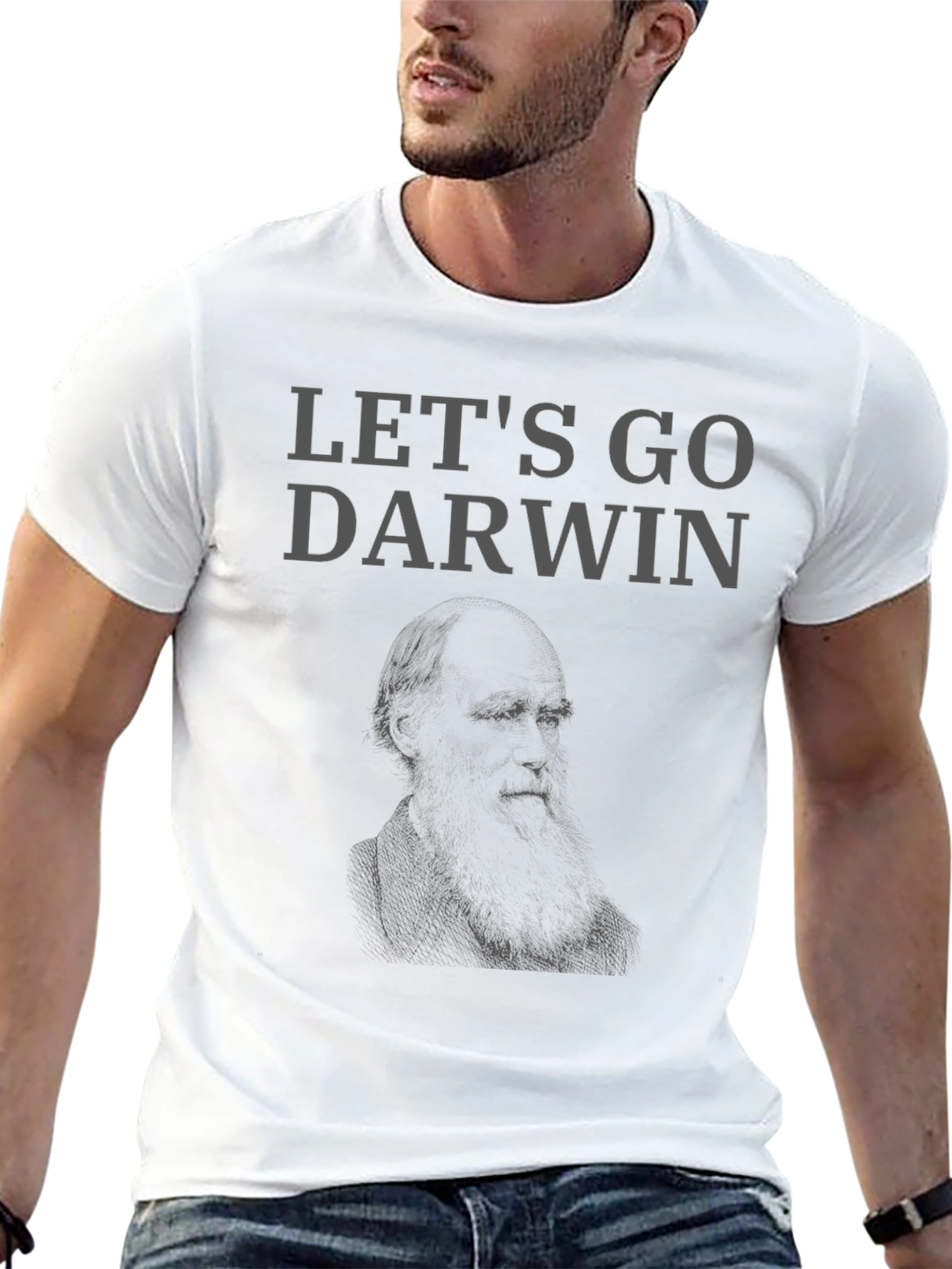 Lets Go Darwin Graphic Tee - Black Cotton T-Shirt