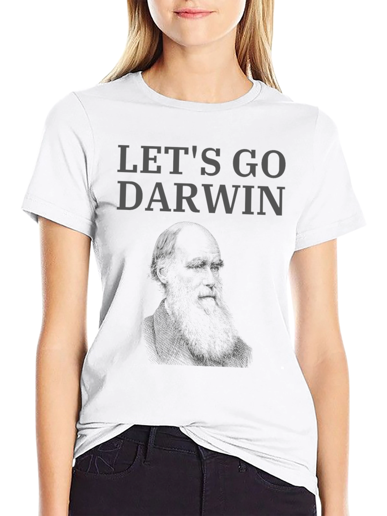 Lets Go Darwin Graphic Tee - Black Cotton T-Shirt