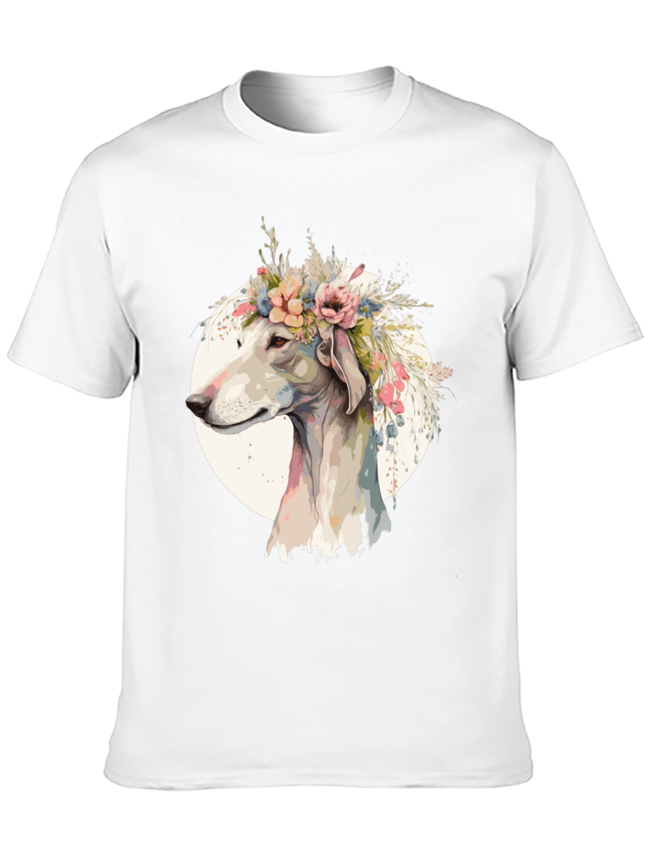 Dog with Flower Crown Graphic Tee