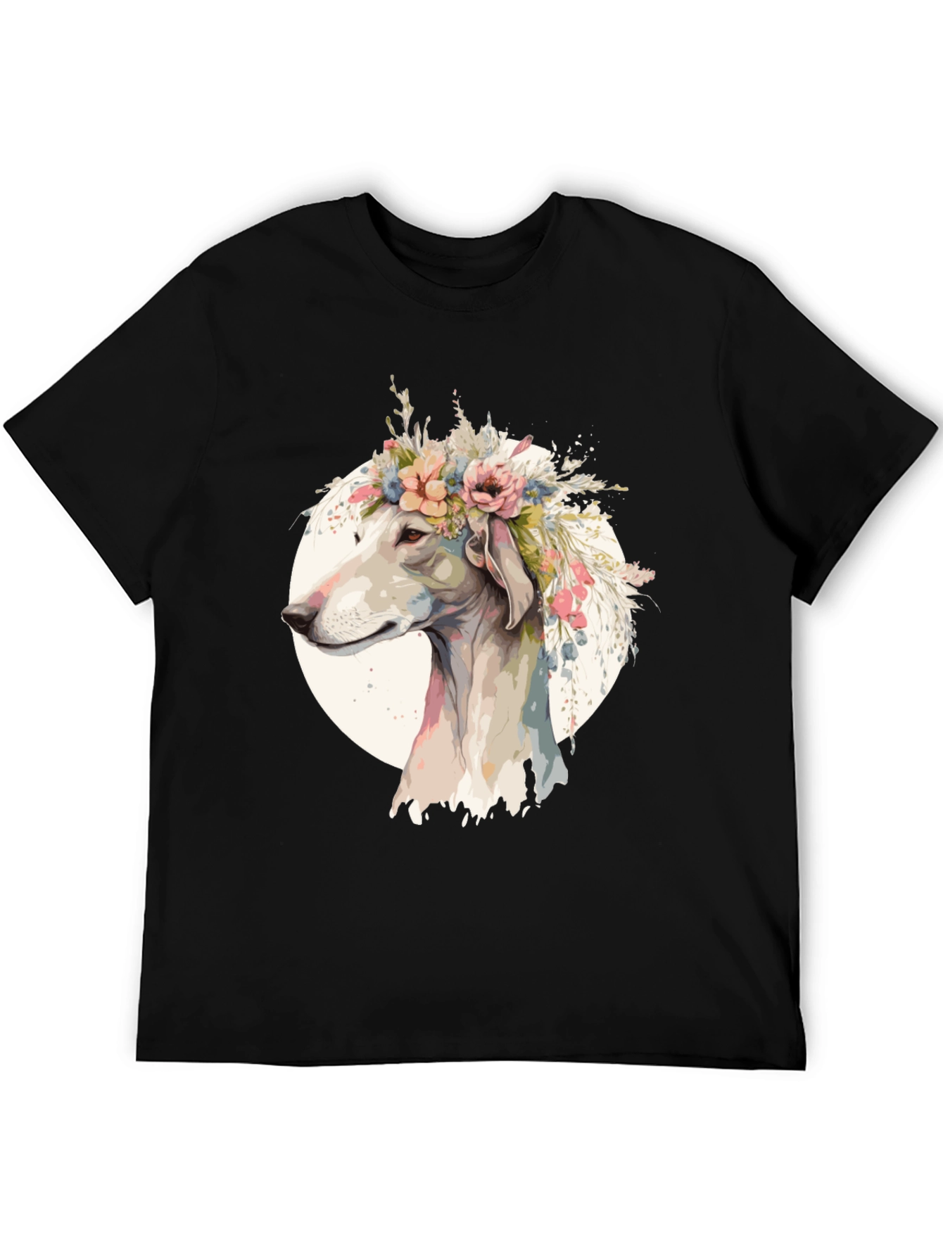 Dog with Flower Crown Graphic Tee