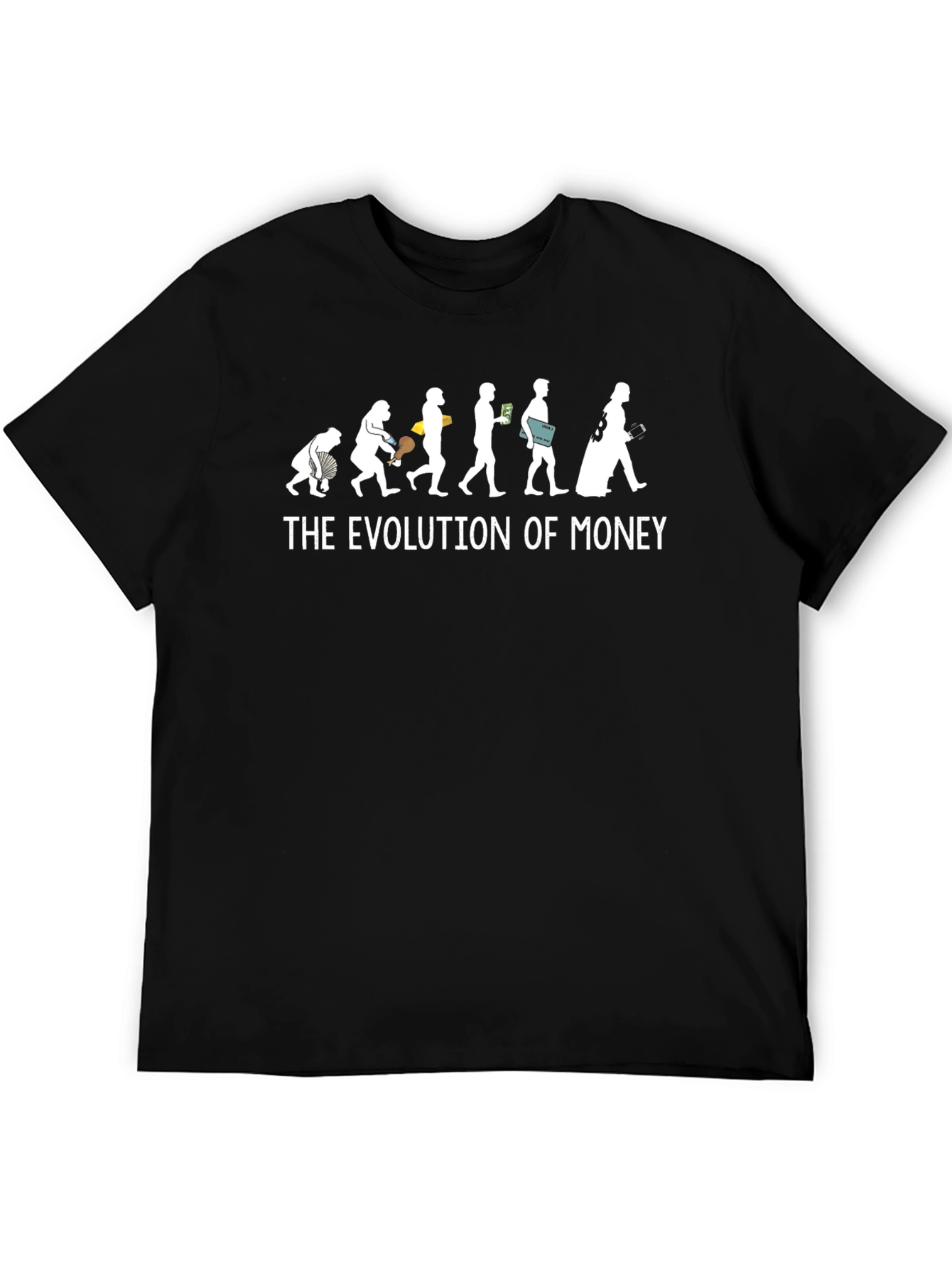 Evolution of Money Graphic T-Shirt - Black