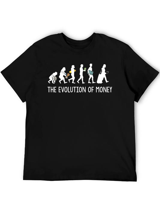Evolution of Money Graphic T-Shirt - Black