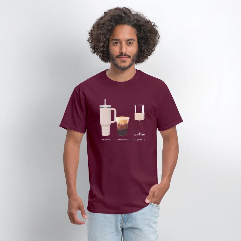 Hydrate Caffeinate Celebrate Water Coffee Rose