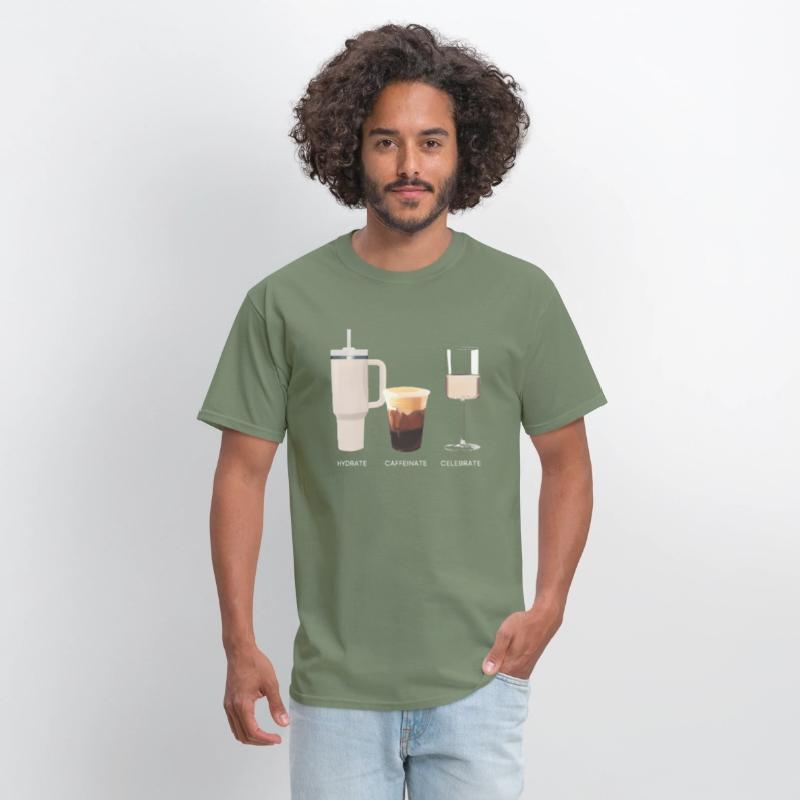 Hydrate Caffeinate Celebrate Water Coffee Rose