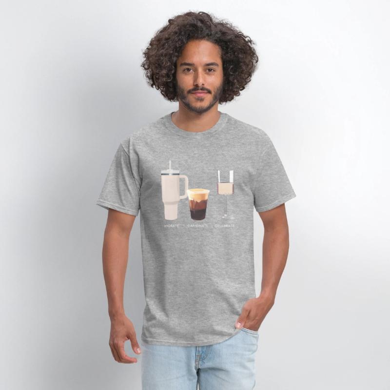Hydrate Caffeinate Celebrate Water Coffee Rose