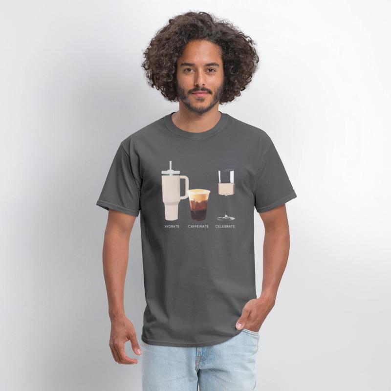 Hydrate Caffeinate Celebrate Water Coffee Rose