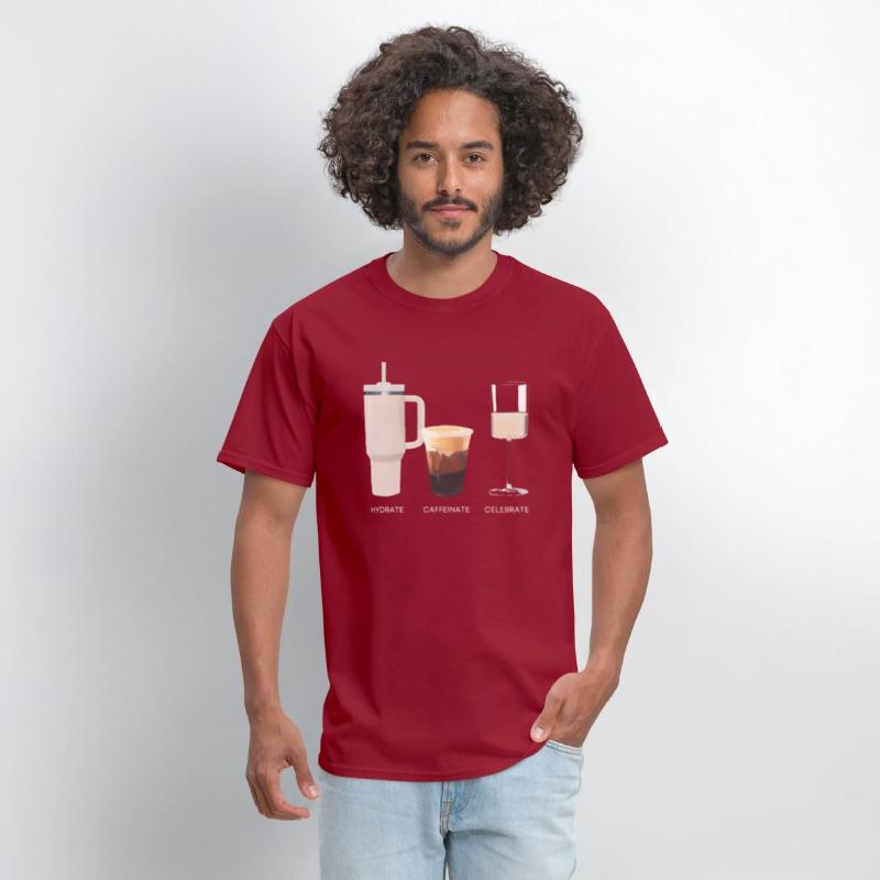 Hydrate Caffeinate Celebrate Water Coffee Rose