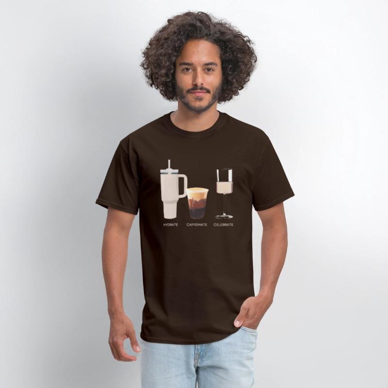 Hydrate Caffeinate Celebrate Water Coffee Rose