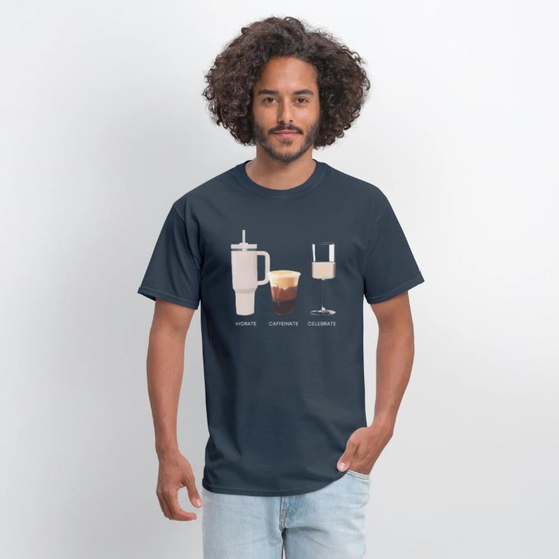 Hydrate Caffeinate Celebrate Water Coffee Rose