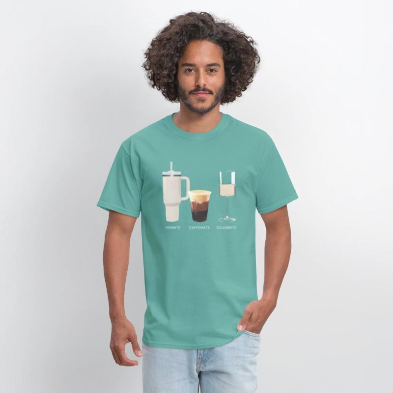 Hydrate Caffeinate Celebrate Water Coffee Rose