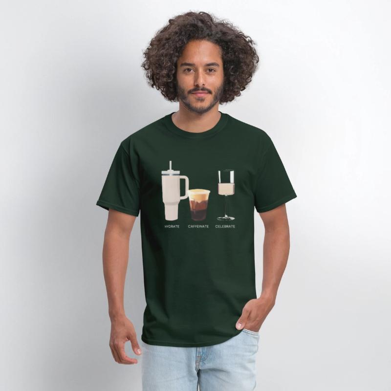Hydrate Caffeinate Celebrate Water Coffee Rose