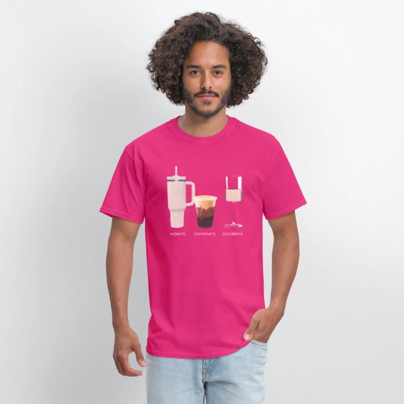 Hydrate Caffeinate Celebrate Water Coffee Rose