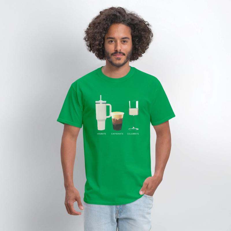 Hydrate Caffeinate Celebrate Water Coffee Rose