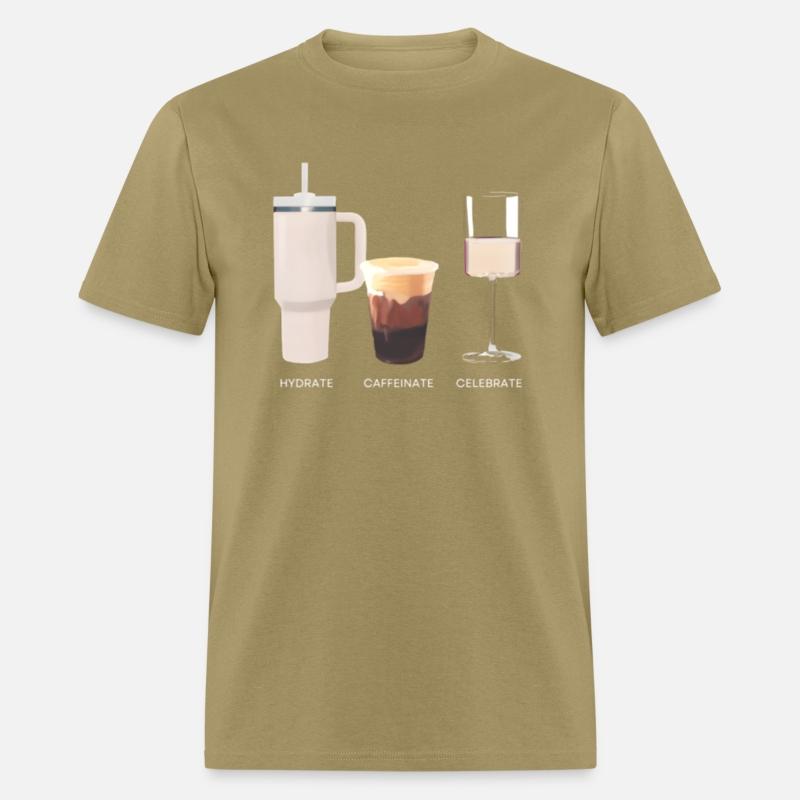 Hydrate Caffeinate Celebrate Water Coffee Rose